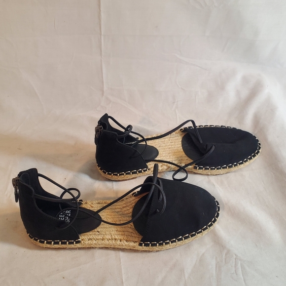Eileen Fisher Shoes - Eileen Fisher Women’s 5.5 Black Lace Suede Flat Espadrilles New without Ta…